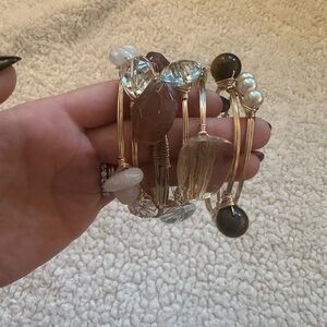 Unique gold and gem bangles